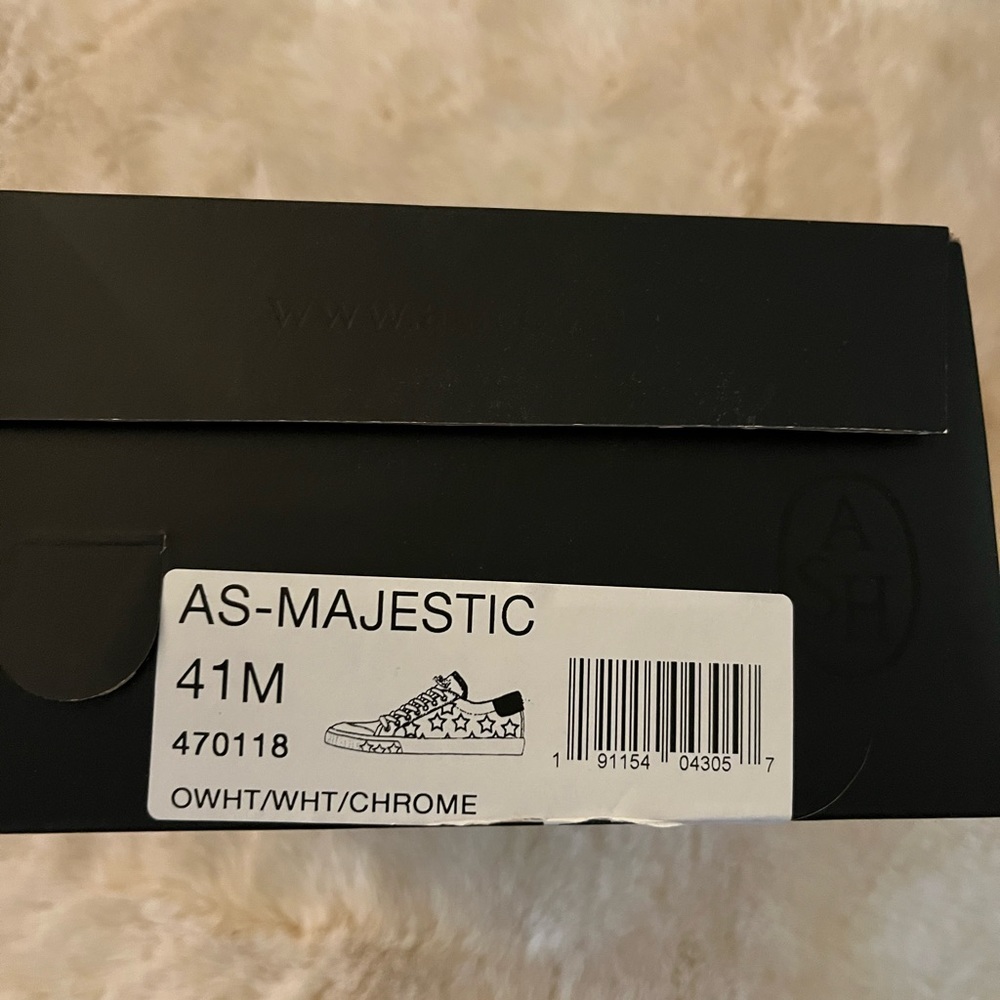 Ash Women’s Star Sneakers Leather New w/Box Sz EU 41M AS-Majestic Navy & White - Picture 6 of 9